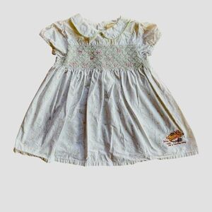 VTG Classic Pooh By Disney Infant Dress Sz 9MO Rosebuds Sunny Spots Are My Fav